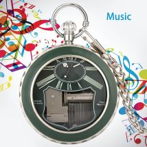 Transparente Glas Musikalische Taschenuhr Schwanensee Melodie Musikuhr Antik Anhänger Taschenuhr Vintage Quarzuhren Geschenk