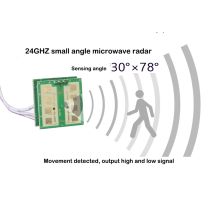 0,3-20m 24GHz Mikrowellenradar-Erfassungs modul 5V ohne Verzögerung Klein winkel Fahrzeug bewegungs objekt Menschlicher Sensorkopf-Abstands sensor