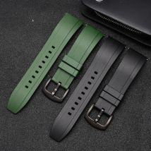 Cinturino per orologio in gomma fluoro di qualità 18mm 19mm 20mm 21mm 22mm 24mm Cinturino sportivo Cinturino verde nero con cinturino a sgancio rapido