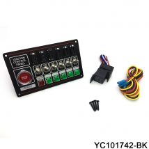 Rennschalterfeld, 12 V, Rennwagen-Zündzubehör, Motorstart, 6 verschmolzener Kippschalter, leichte Rallye-Tastatur