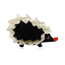 Cute Hedgehog Brooch Fashion Handmade Acrylic Brooches For Women Animal Safety Pins Jewelry Funny Winter Design High Quality