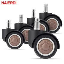 NAIERDI 5PCS TPR Weichen Gummi 2 "Universal Stumm Rad Bürostuhl Caster Ersatz Swivel Gummi Caster Möbel Rad