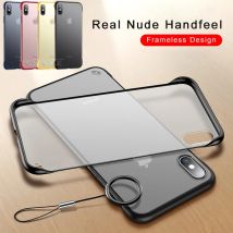 3 farben Rahmenlose Matte Fall Für iPhone X XR XS 11 12 13 Pro Max mini 7 8 plus SE 2020 2022 Finger Ring Harte PC Telefon Abdeckung