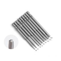 10PCS 60mm länge 800 Elektrische 4mm Runde Schaft Magnetic Stern Torx-schraubendreher Bit-Tool set T4 T5 t6 T7 T8 T9 T10 T15 T20