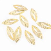 40 stücke Charms Hohl Offene Handwerk Oval Seed Patten Anhänger Rohmessing Diy Böhmen Ohrring Frauen Schmuck Machen Erkenntnisse