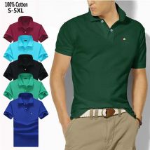 S-5XL 100% Baumwolle Hohe Qualität Herren Polos Shirts Sommer Casual Kurzarm Polos Homme Stickerei Marke Mode Revers Männlichen Tops