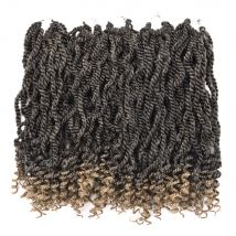 DinDong Senegalse Twist Crochet Hair 20/Stands Synthetic Curly Braiding HairBraids Pre Looped Braid Hair Bulk