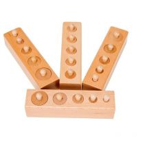 Zylindrische Steckdose Lernspiel zeug Holz Montessori Bausteine Spielzeug für Kinder Baby Entwicklung Übungen Logik Gedächtnis