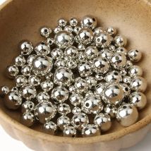 30-500 stücke 3 4 6 8 10 12mm Weiß K Metall CCB Runde Seed Spacer Acryl Perlen für Schmuck machen Liefert Zubehör DIY Armband