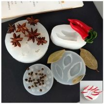 Form Silikon sternanis anis pfeffer blatt chili Silikon Fondant Form Heißer topf Schokolade Dekoration Ton Harz Formen