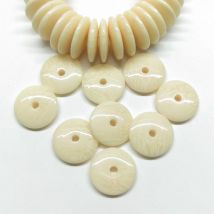 100 Stück beige flache runde Harz-Harzimitation Elfenbein 6 mm 8 mm 10 mm 12 mm lose Distanzperlen Großhandelsmenge für die Schmuckherstellung