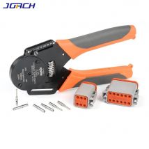1 Stück IWD Crimper Harley Cater Piller Handwerkzeug für Deutsch-Stecker Deutsch DT, DTM, DTP-Terminal mit 2 Zangen 18/16/14 AWG