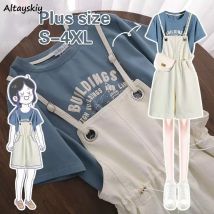 Strampler Frauen Schöne Breite bein S-4XL Harajuku Koreanische Ulzzang Streetwear Schule Mädchen Weibliche Casual Trendy Playsuits Sommer Nette