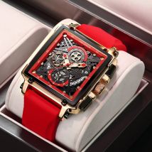 2025 New Men Watches LIGE Top Brand Luxury Waterproof Quartz Square Watch For Men Date Sport Hollow Clock Male Relogio Masculino