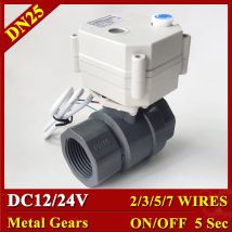 DN25 motorisierter Kugelhahn mit voller Bohrung, 1 Zoll, elektrischer DC12V- oder DC24V-Kugelhahn mit PVC-Ventilkörper für Regenwasserabfluss