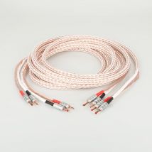 Paar 12TC HiFi Lautsprecher Kabel Mit 2 Banana Stecker zu 2/4 Banana Jack Hohe Qualität OCC