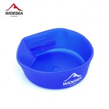 Widesea Camping 250ml Weichen Falten Tasse Geschirr Kochgeschirr Tragbare Griff Outdoor Tasche Schüssel Tourismus Becher Wandern Rucksack TPE