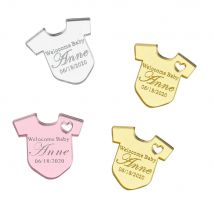 Personal isierte gravierte Acryl-Tags für Baby mantel benutzer definierte Schriftzug Name Logo Tags Schokolade Willkommen Tags, Baby party Gefälligkeiten