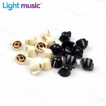 6pcs ABS Chicken Head Electric Guitar Effect Pedal Knobs Guitar Amplfier Control Knobs Guitarra Potentiometer Knob Black/Cream