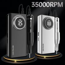 YOKE FELLOW-taladro eléctrico para uñas, 35000 RPM, recargable, pluma para manicura, aparato para pulidor de Gel de uñas