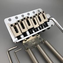 Wilkinson WOV02 6 Screw Type ST Electric Guitar Tremolo System Bridge for Strat Guitar Chrome Silver
