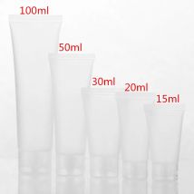 50 teile/los 15 ml 20 ml 30 ml 50 ml 100 ml Frosted Klar Kunststoff Weiche Röhrchen Leere kosmetische Creme Emulsion Lotion Verpackung Container