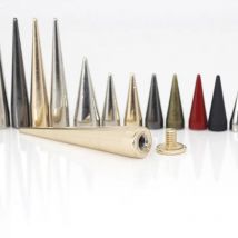 10pcs Metal Punk Spikes Cone Bullet Studs Rivets for Leather Craft Bag Garment Clothing Shoes DIY Parts Accessories