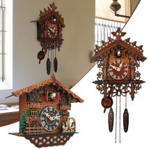 시계 벽시계 Reloj Classic Cuckoo Wall Clock Vintage Wooden Wall-Mounted Clock Home Decor For Living Room Study Bedroom Decoration