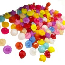 50pcs 12.5mm Mini Semicircle Plastic Buttons Sewing/Appliques/Baby Crafts Lots PT84