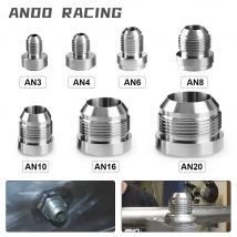 1PCS AN6 AN8 AN10 AN12 AN16 AN20 Male Billet Stainless Steel Straight Male Weld Fitting Adapter Weld Bung Nitrous Hose Fitting