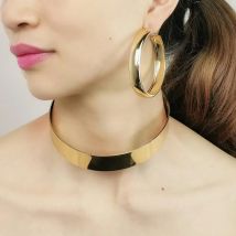 MANILAI Aussage Drehmoment Halsband Halskette Frauen Gold Farbe Metall Kragen Maxi Halskette Afrikanischen Schmuck Halsreifen Großen Schmuck 1 2 3 cm