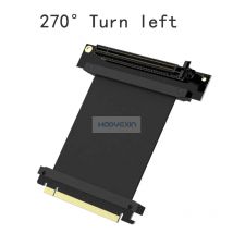Drehen Sie links PCI Express 16x Flexible Kabelkarte Hochgeschwindigkeits-Verlängerungsanschluss-Adapterkarte PCIe 3.0 X16 Riser für Mining Miner 270 °