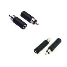 cltgxdd 1piece RCA Male Plug to 6.35mm 3.5mm 3Pole Stereo Female Jack Adapter 6.35 3.5 Audio M/F Connector Black