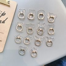Klar Katze Stern Finger Ring Handy Ständer Halter Für iPhone XS Huawei Samsung Runde handy Ring halter Auto halterung Ständer