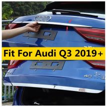 Heckklappe Trunk Tür Oberen Boden Streifen Decor Abdeckung Kit Trim Für Audi Q3 2019 - 2022 Edelstahl Außen zubehör