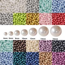 4mm 6mm 8mm 10mm 12mm 14mm 16mm Lot Farben Runde Perle Beschichtet Glas lose Spacer Perlen Für Schmuck Machen DIY Handwerk