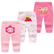 3 Pz/lotto Stampa Del Fumetto Pantaloni Del Bambino di Cotone Leggings Del Bambino di Autunno Del Bambino Della Ragazza del Ragazzo Pantaloni Neonato Abbigliamento Infantile 3 6 9 12 18 24M