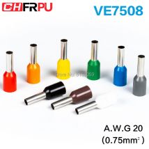 100 Stück E7508 isolierte Aderendhülsen Klemmenblock Kabelenddrahtverbinder elektrischer Crimp-Abschlusskabel für 0,75 mm2, 20 AWG