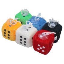 1Pcs Auto Anhänger Bunte Plüsch Würfel Craps Autos Rückspiegel Charme Hängen Suspension Ornamente Schreibtisch Dekoration
