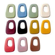 6 stücke Übergroßen Mischfarben Eardrop Unregelmäßigen Hohl Acryl Haar Karte Patch DIY Hand Schmuck Ohr Nagel Zubehör Material