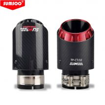 SUMSOO neue design kühlen stil carbon faser + balck edelstahl + rot vergoldet geändert auto schalldämpfer auspuffrohr