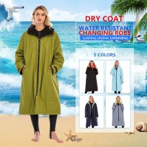 Wasserdichter Surf-Wickelmantel, Outdoor-Mantel, Lammwolljacke, Kapuzenmantel, Strand, Surfen,