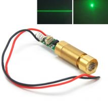 100mW 532nm Grün Dot Linie Laser Diode Modul Leistungsstarke Messing LED 3,7 V-5V Fahrer Kabel