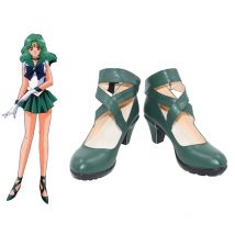 Neue Anime Sailor Neptune/Kaiou Michiru Cosplay Halloween Party Frauen Dunkelgrün Schuhe Nach Maß