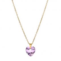 ZMZY Edelstahl Kette CZ Kristalle Herz Halsketten Anhänger Für Frauen Mädchen Geschenk Halskette Frauen Schlüsselbein Zubehör Mode