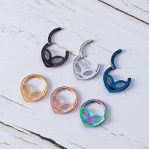 1pc Alien Hoop Septum Nasenring Klapp Clicker Segment Knorpel Ohrring Augenbraue Piercing Ohrstecker Tragus Helix Körperschmuck 16G