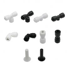 1/4 "Senza Fibbia Slip Lock Connettori Rapidi Tee Gomito Dritto 3/16 Filettatura Tee End Spina Ad Osmosi Inversa Acquario Raccordo Rapido