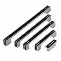 KK&FING Simple Nordic Chrome Black Kitchen Cabinet Door Handles Zinc Alloy Drawer Knobs Cupboard Door Pulls Furniture Hardware