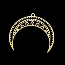 5 sztuk/partia 100% ze stali nierdzewnej skręcony księżyc DIY kolczyk naszyjnik wisiorek do tworzenia biżuterii