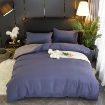 QianTing Neu im Produkt: 1 Stück Polyesterfaser, hochwertige, reine Farbe, reaktiv gefärbt, doppelseitiger Bettbezug, individuelle Größe